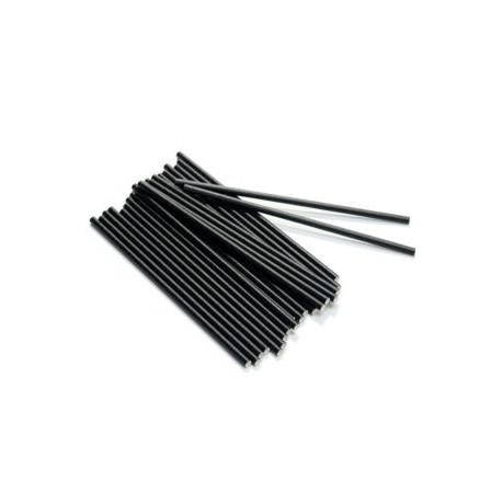 Paie din hartie, drepte, negre 200x6mm