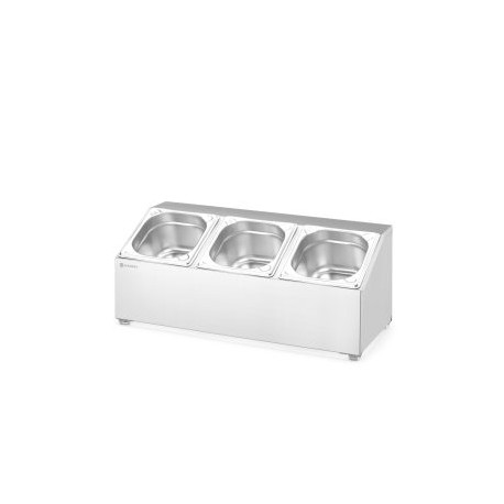 Suport pentru recipiente Gastronorm, HENDI, 3 compartimente, 512x245x(H)215mm