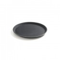 Tava servire rotunda, diam. 46 cm, poliester armat cu fibra de sticla cu strat anti-alunecare, neagra