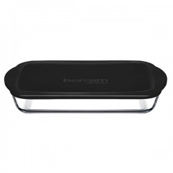 BORCAM Tava Yena cu capac plastic negru 1950 cc