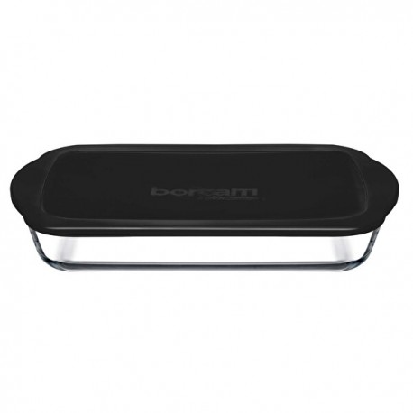 BORCAM Tava Yena cu capac plastic negru 1950 cc