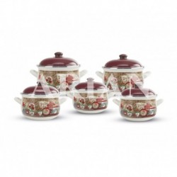 Set 10 piese cratite emailate Arian Antiquites du jardin