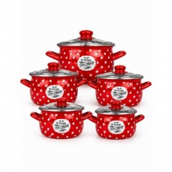 Set 10 piese cratite emailate Arian Bon apetit