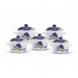Set 10 piese cratite emailate Arian Lavanda