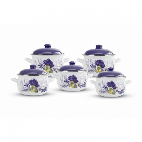 Set 10 piese cratite emailate Arian Lavanda