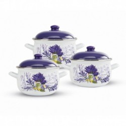 Set 6 piese cratite emailate Arian Lavanda