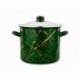 Arian Oala emailata cu capac 26 cm 10L Green