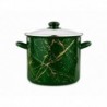 Arian Oala emailata cu capac 26 cm 10L Green