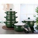 Set 10 piese cratite emailate Arian Green
