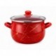 Arian Cratita emailata cu capac 26 cm 7.8L Red