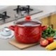 Arian Cratita emailata cu capac 24 cm 6.2L Red