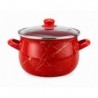 Arian Cratita emailata cu capac 22 cm 4.8L Red