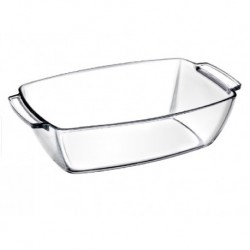 Vas termorezistent adanc Pașabahçe Borcam, rectangular, sticla termorezistenta, 4.4L, 23 x 38 x 9cm