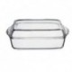 Vas termorezistent rectangular Pașabahçe Borcam, cu capac, 2.75 L