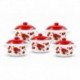Set 10 piese cratite emailate Arian Mac rosu
