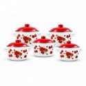 Set 10 piese cratite emailate Arian Mac rosu