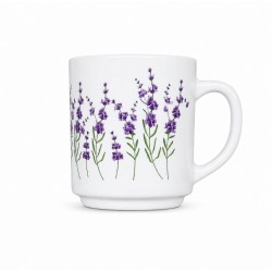 Cană opal cu decor lavanda 240 ml
