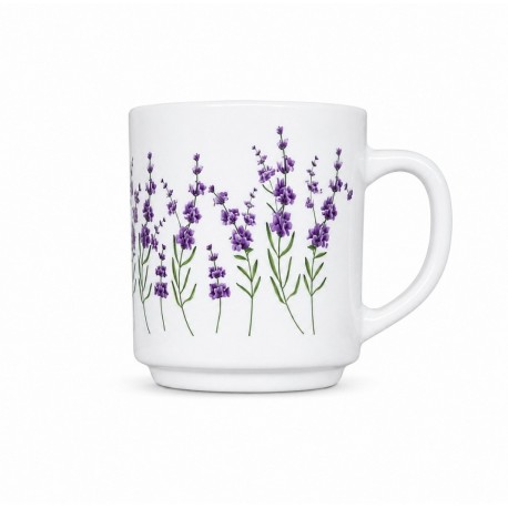 Cană opal cu decor lavanda 240 ml