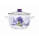 Cratiță emailată cu capac 20 cm 3,8 L Arian Lavanda