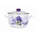 Cratiță emailată cu capac 20 cm 3,8 L Arian Lavanda