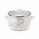 Cratiță emailată cu capac 24 cm 6,2 L Arian Ivory