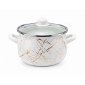 Cratiță emailată cu capac 26 cm 7,8 L Arian Ivory