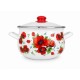 Cratiță emailată cu capac 22 cm 4,8 L Arian Flori de câmp
