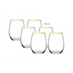 Set 6 Pahare pentru whisky, Pasabahce Amber Gold, 350 ml