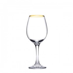 Set 6 Pahare cu picior pentru vin, Pasabahce Amber Gold, 295 ml