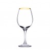 Set 6 Pahare cu Picior pentru Vin Amber Gold 365 ml