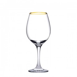 Set 6 Pahare cu picior pentru vin, Pasabahce Amber Gold, 460 ml